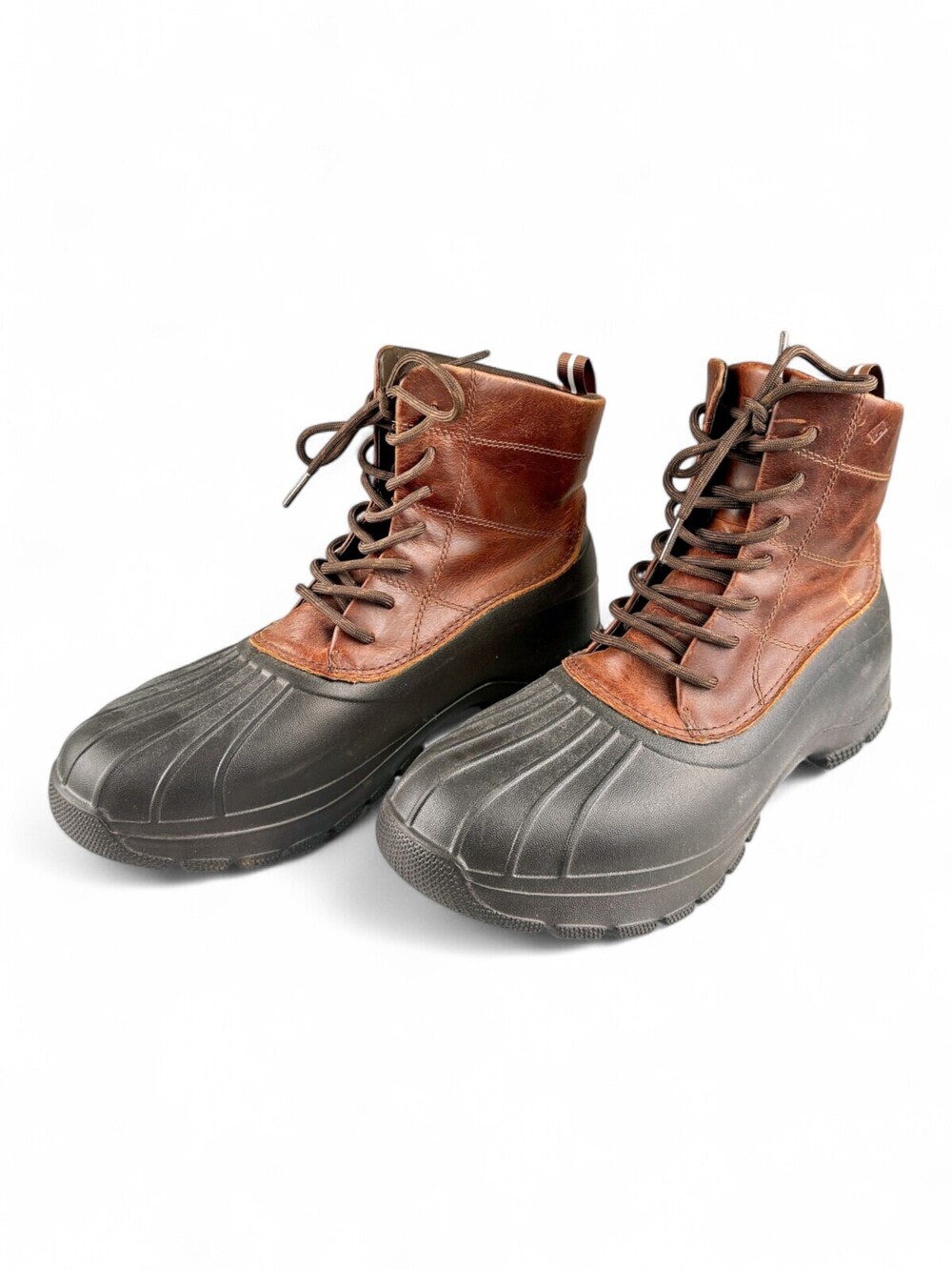 Sperry Men's Brown Leather Duck Boots Waterproof-Style Size 10
